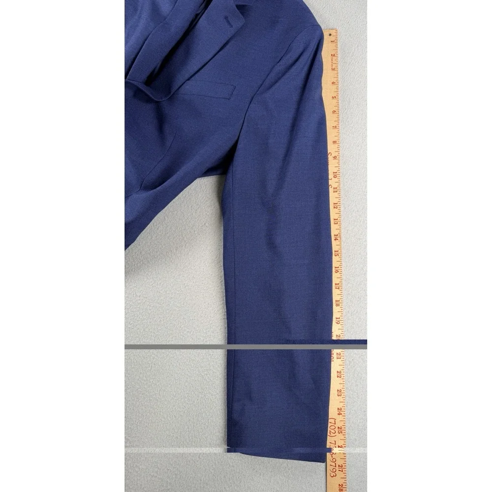 Banana Republic Blazer Jacket Sport Coat Mens 46R Slim Fit Polyester Navy NICE!